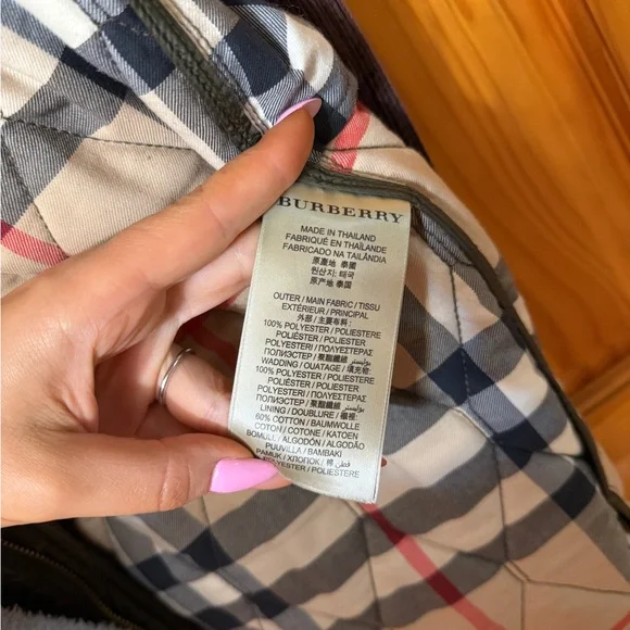 Burberry Men Green Quilted Jacket Medium - Picture 6 of 6